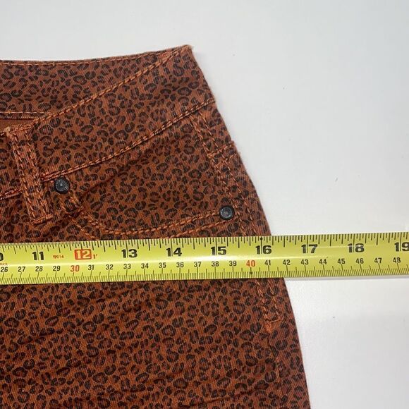 Lola Skinny Leopard Print Jeans Brown Sz 3 Stretch High Rise New - Picture 6 of 8